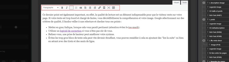 mise en page texte seo onpage