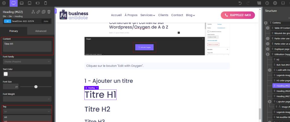 taille contenu titre oxygen